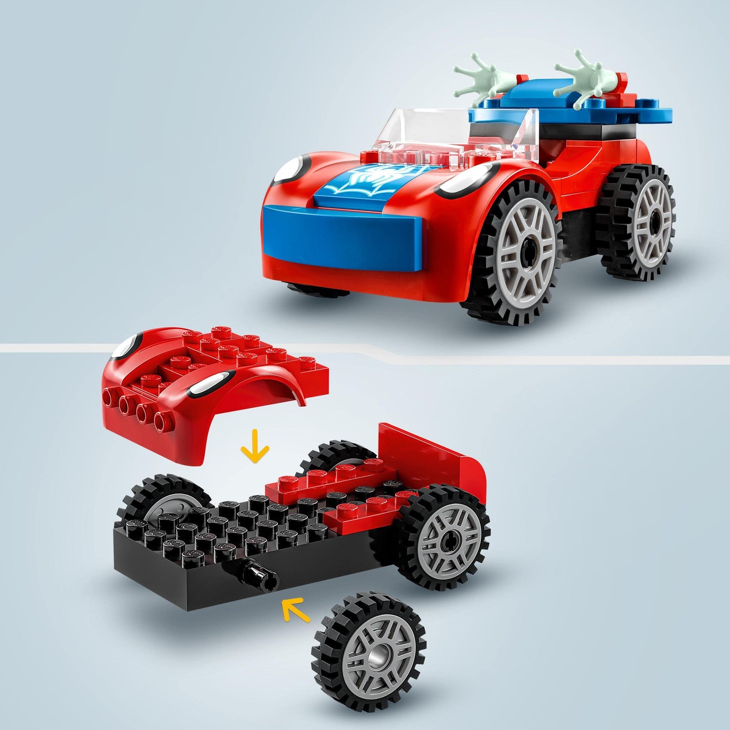 LEGO 10789 Marvel Spider-Man's Car and Doc Ock Set, Spidey and His Amazing Friends Buildable Toy for Kids 4 Plus Years Old with Glow in the Dark Pieces