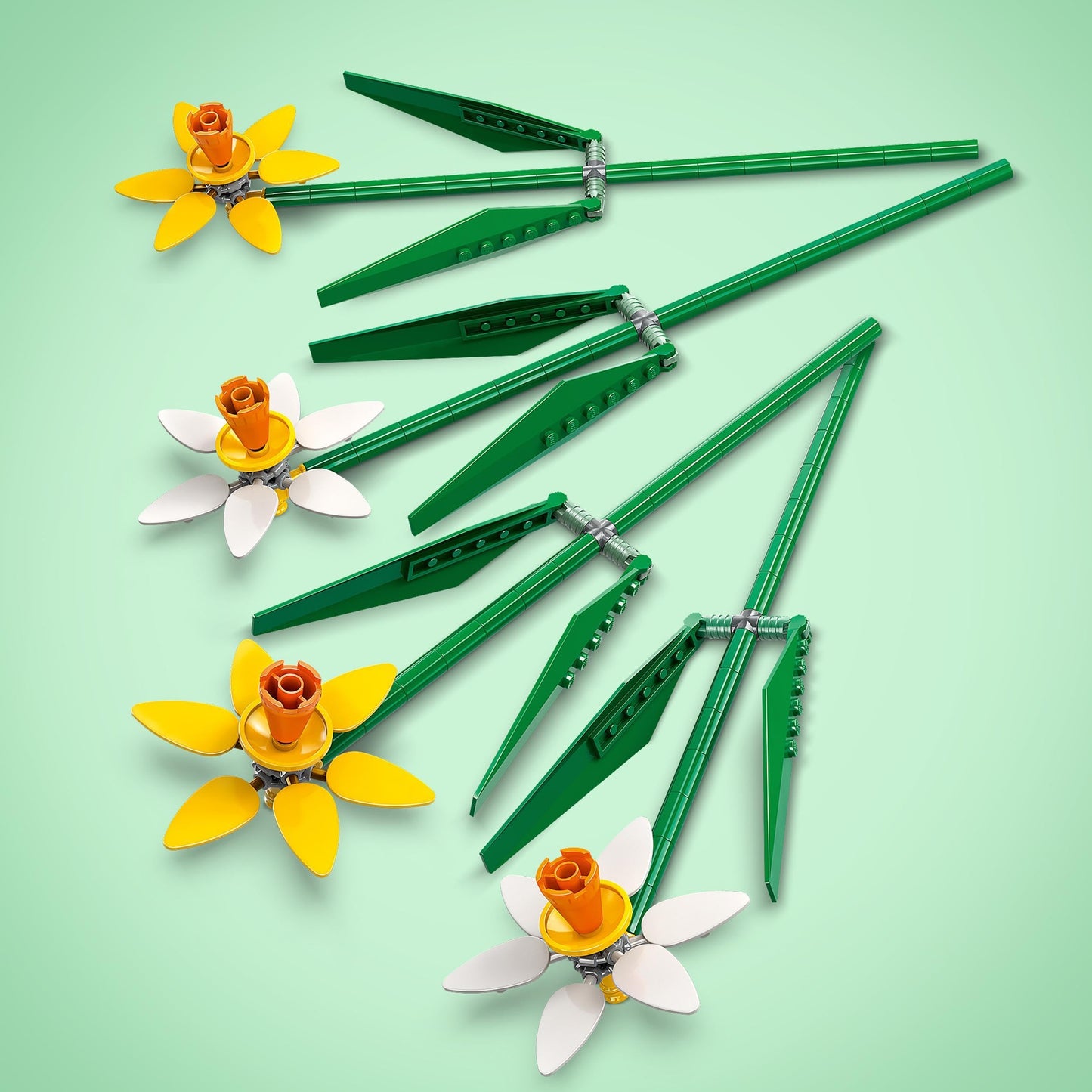 LEGO Creator Daffodils, Artificial Flowers Set for Kids, Build and Display This Bouquet at Home as Bedroom or Desk Decoration, Gifts for Girls, Boys, Teenagers and Fans 40747