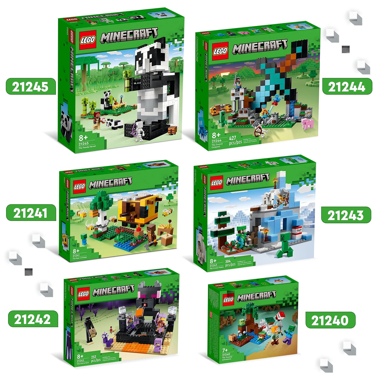 LEGO 21240 Minecraft The Swamp Adventure, Building Game Construction Toy with Alex and Zombie Figures in Biome, Birthday Gift Idea for Kids Aged 8+