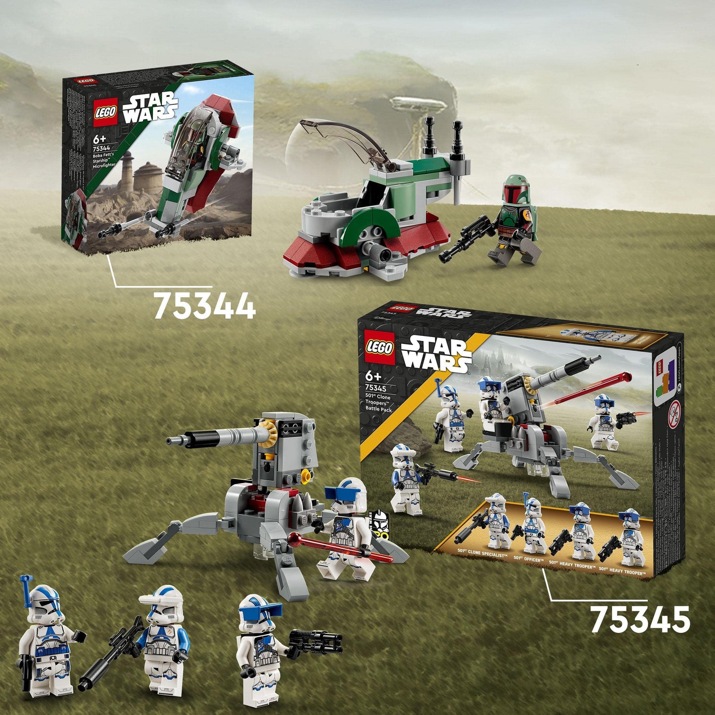 LEGO 75345 Star Wars 501st Clone Troopers Battle Pack Set, Buildable Toy with AV-7 Anti Vehicle Cannon and Spring Loaded Shooter plus 4 Characters